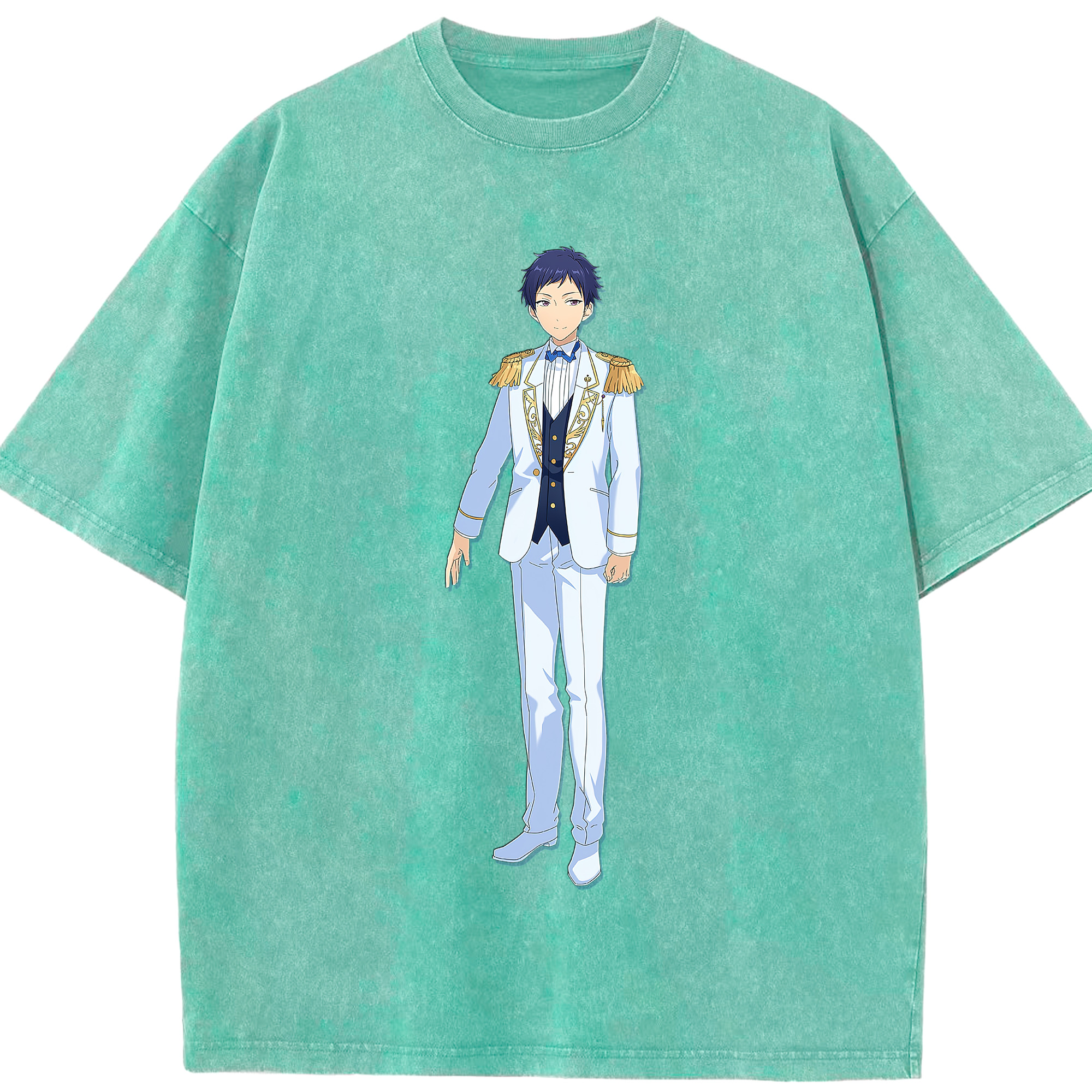 （画像用） あんさんぶるスターズ! Ensemble Stars 綿100% ヴィンテージ風 半袖Tシャツ（フロントプリント）
